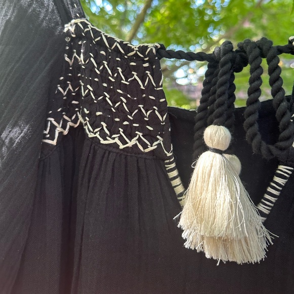 Free People I’m the One Maxi Dress Smocked Tassel Embroidered Flowy - Picture 10 of 15